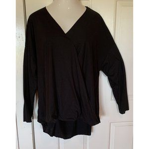 Black mock wrap top